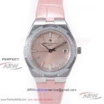 Perfect Replica Swiss Grade Vacheron Constantin Overseas 316L Stainless Steel Case Diamond Bezel 36mm Women's Watch